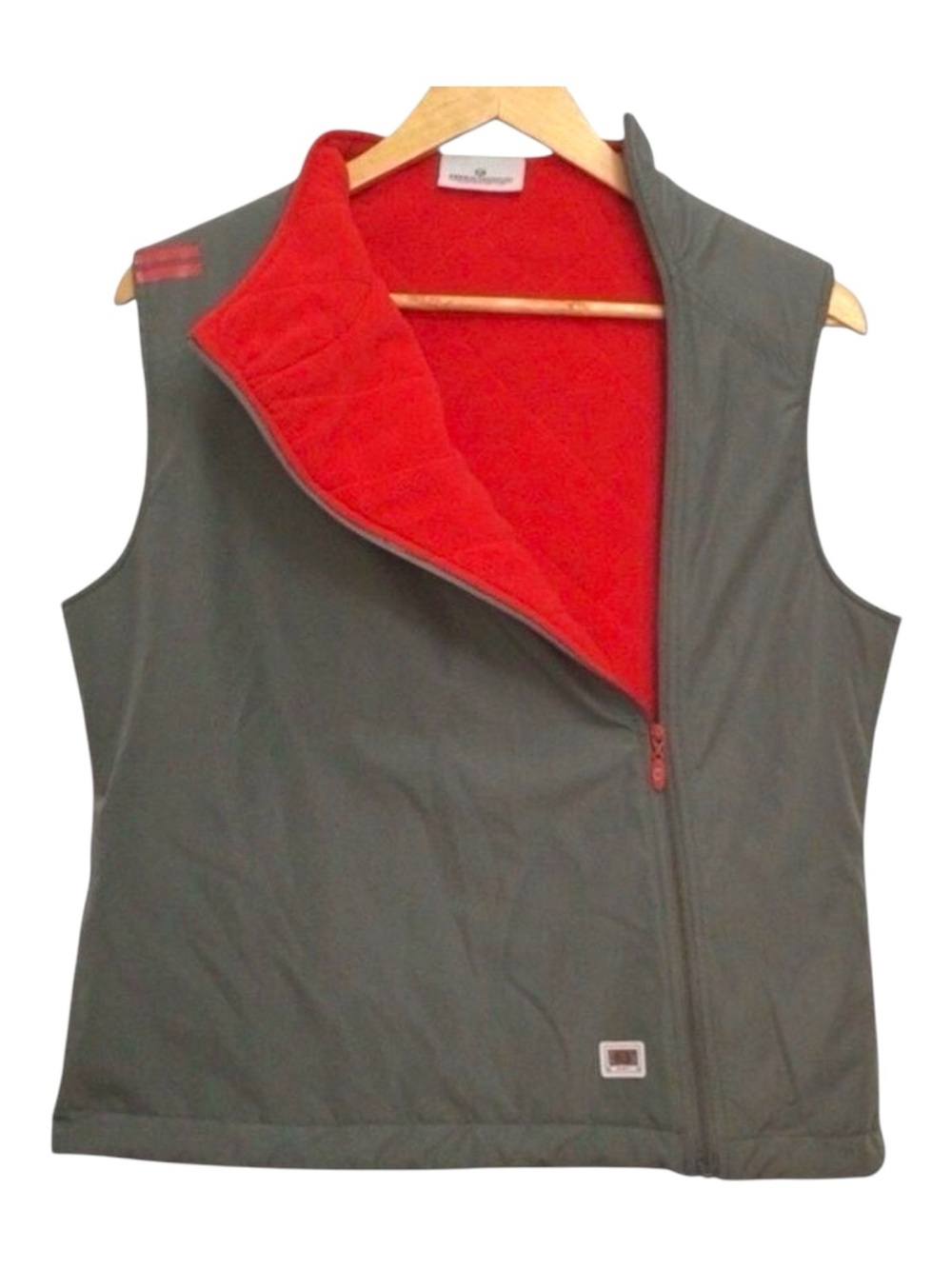 SERGIO Tacchini quiled vest Track a court lab sleeveless orange khaki medium